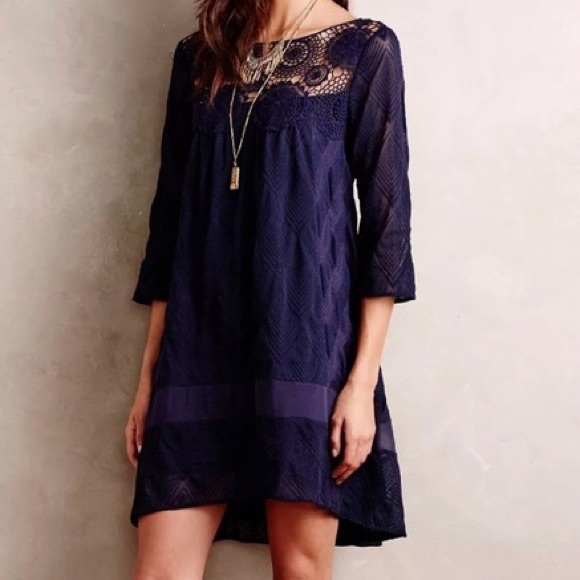 Anthropologie Dresses & Skirts - Anthropologie Holding Horses Augusta navy dress